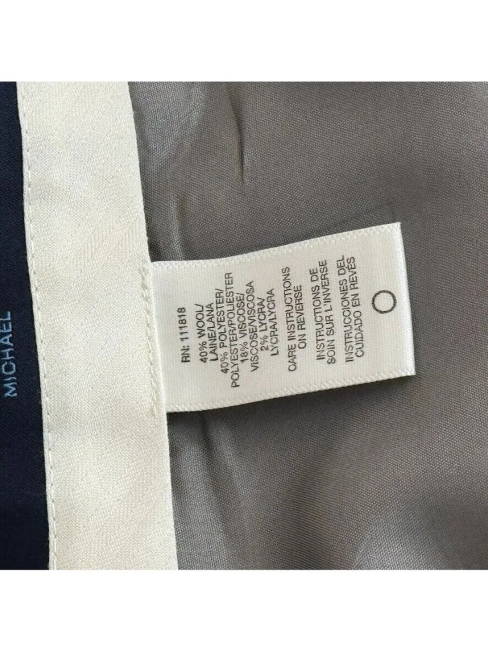 Michael Kors Womens Derby Pinstripe Skirt Size 14 seasonless wool gray straight